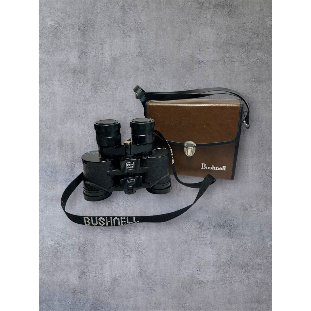 Vintage Bushnell Banner Binoculars  Black Insta-Zoom 7x-15x 35mm Japan